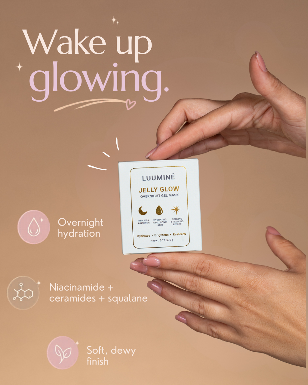Jelly Glow Overnight Gel Mask - Pack of 6
